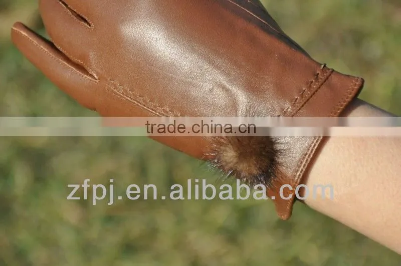 Europe and America noble style leather winter glove