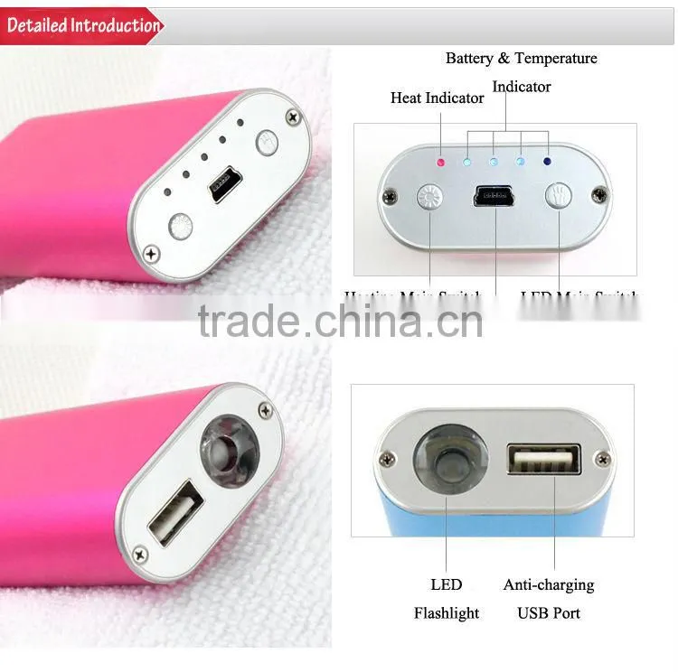 PeePee USB Double Heating Mobile Power-Hand Warmer 5200mAh mini Heater