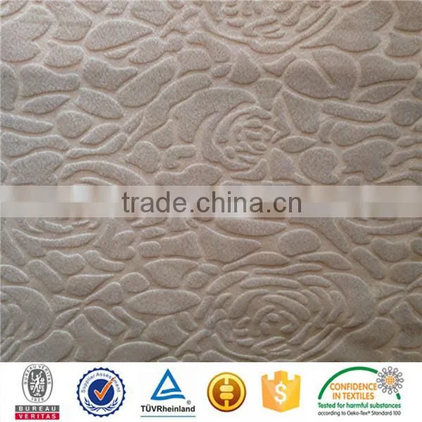 wholesale 100%polyester embossed velvet car seat fabric