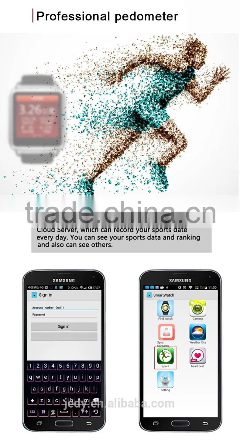 BTW-W03 Smart watch with heart rate monitor Free-scale Sync android and ios Capacitive Touch screen 1.6 inch OLED 240*240 pixel