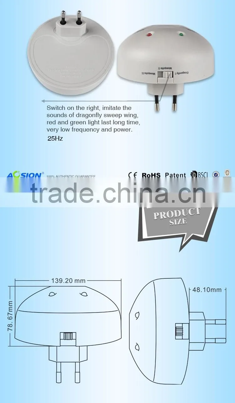 High-tece ultrasound plug-in electronic anti mosquito products factory