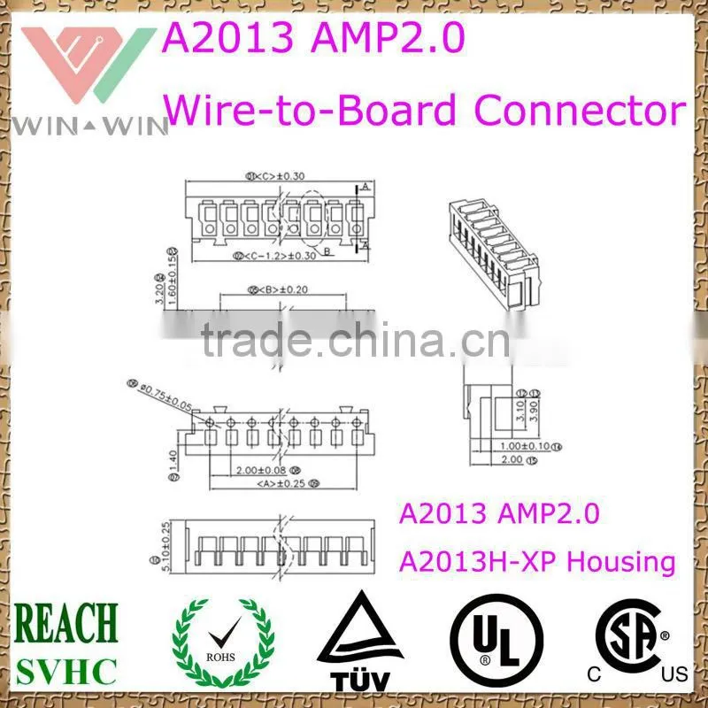A2013 AMP 2.0mm pitch Electronic Wire to Board Connector