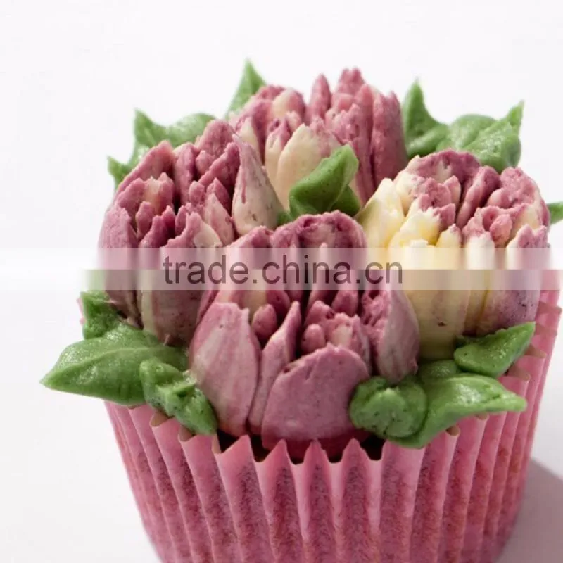 6pcs stainless steel russian tulip nozzles flower icing piping tips pastry tubes set