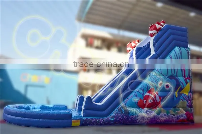 New design giant best quality inflatable hippo slide/inflatable water slide for kids/inflatable water slide for sale with pool