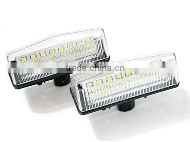 Multivolt LED license plate light black housing FT-86 24 LEDs SMD LED trailer number plate light