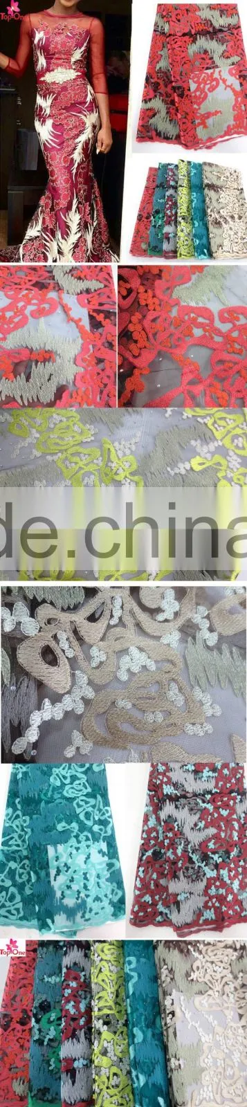 Wholesale Guangzhou Tulle lace fabric/New lace dress fabric/High quality cord lace fabric