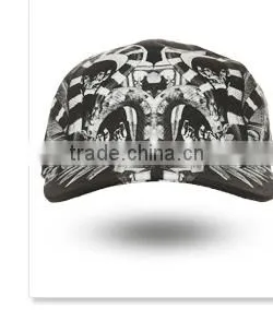 Hot Sale Foam And Mesh Wizard Printing 5 Panel Custom Black Trucker Cap Whoelsale