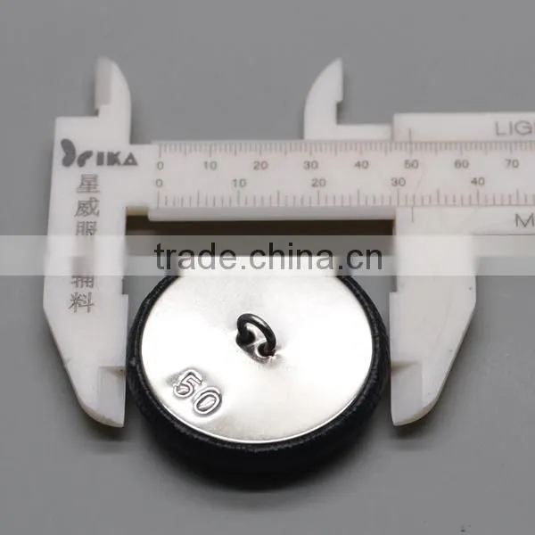 metal tack button leather covered jeans button for denim