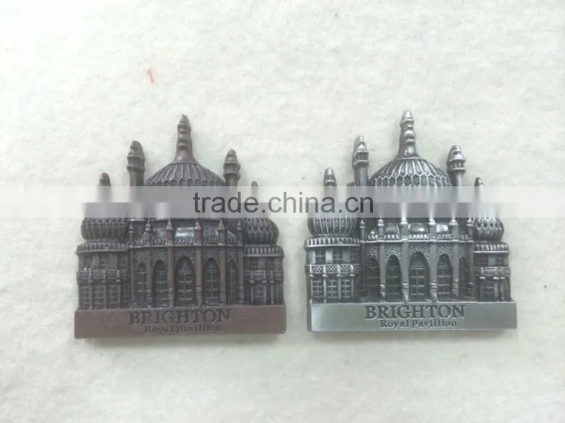 the newest "OLD building " metal fridge magnet
