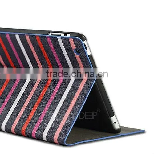 luxury folio stand style leather case for Apple ipad 4 16gb