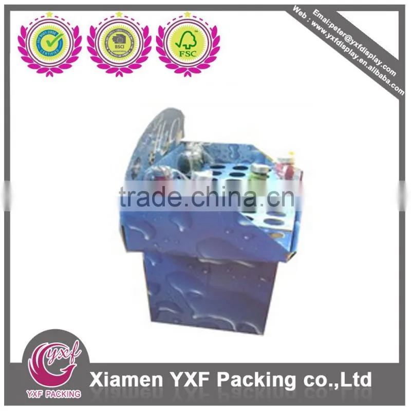 dumpbin paper cardboard display for bottles drinks thermos