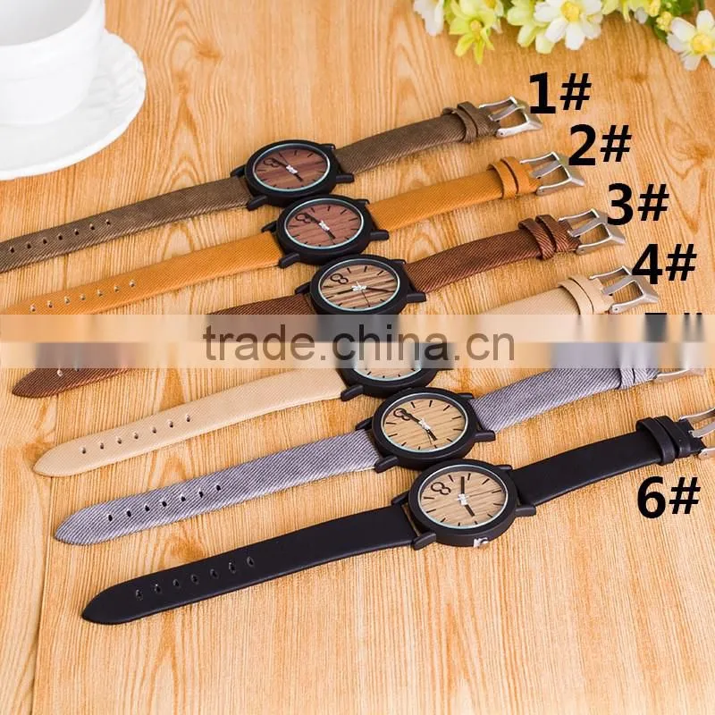 2016 wholesale fashion wrist wood color watch
