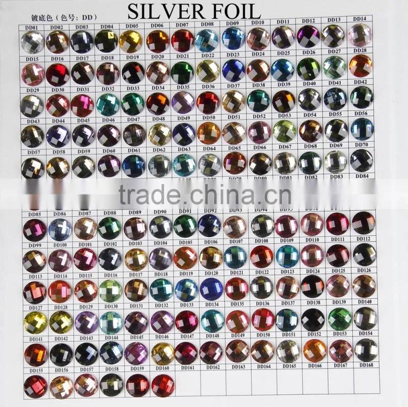 LUCKY highest quality flat back sew-on acrylic stone hematite acrylic stone