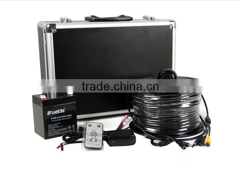 20m Cable Fish Finder With 7 Inch Monitor Underwater Fishing Camera 12Pcs White Leds Fish Finder Camera Sony CCD 650TVL