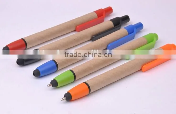eco colored stylus paper pens