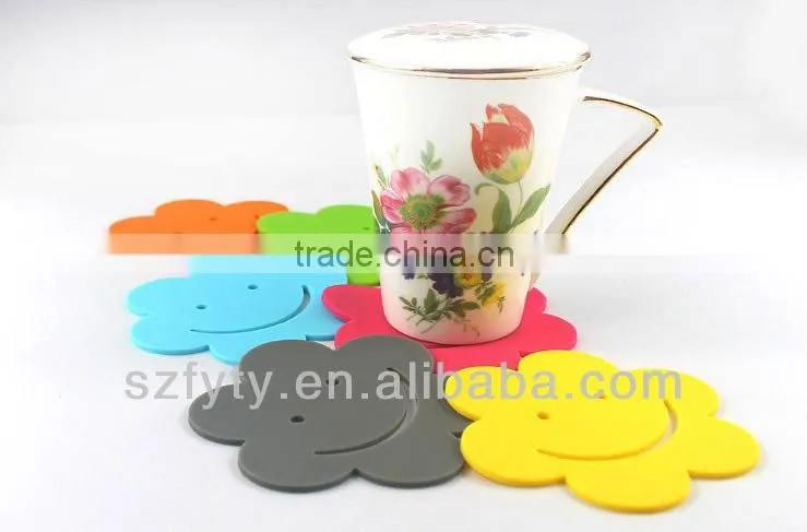 2014 hot sale factory price silicone cup coaster