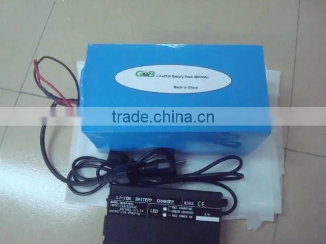 E bike lithium LiFePO4 battery pack ,48v 20ah