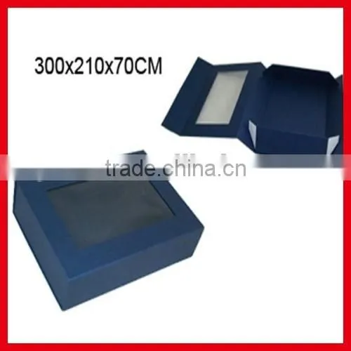 White Custom Paper Cardboard Box With Window And Handle
