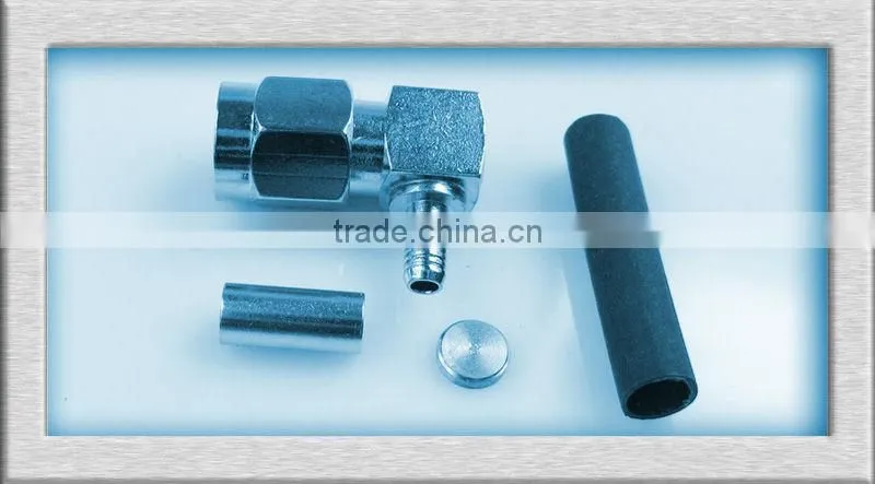 Crimp type coaxial male sma connector