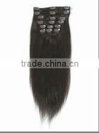 hot sale 100% human full cuticles kinky hair clip on extensions