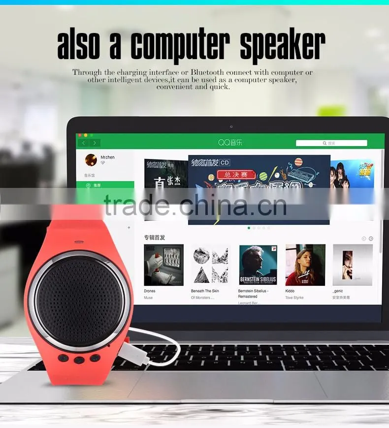 Fanmusic RS09 Creative Sport Bluetooth Wireless Speaker Multi-Function Bracelet