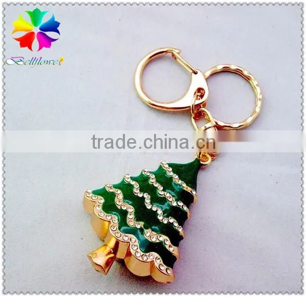 Pretty fashion christmas tree for 3D shape keychain,Zinc alloy 3D shape keychain,keychain for 3D shape colorful matel