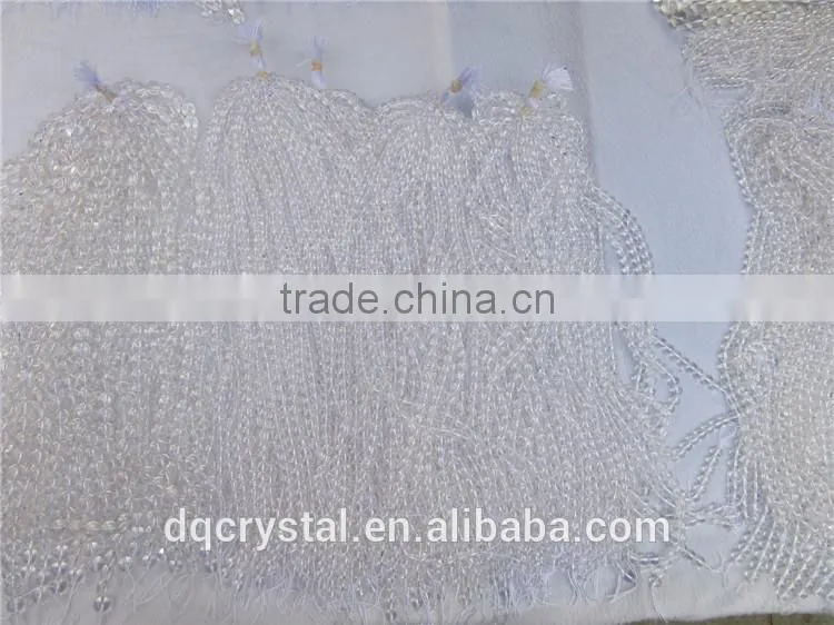 Handmade clear white crystal round beads necklace for sale