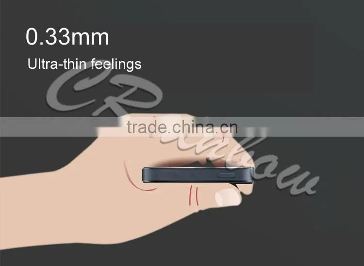 Anti-shock 0.33mm for iphone 5 5S 5C back glass tempered screen guard