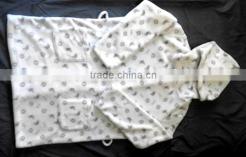 coral fleece gown
