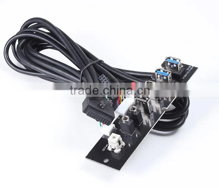 USB3.0 cable elbow+usb 2.0 female+audio cable+PCB13133 front panel cable