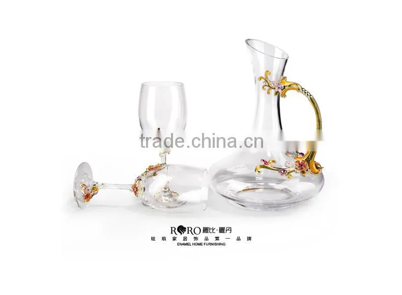 RORO enamel crystal glass /wine glass set/wine decanter /wine glasses glassware