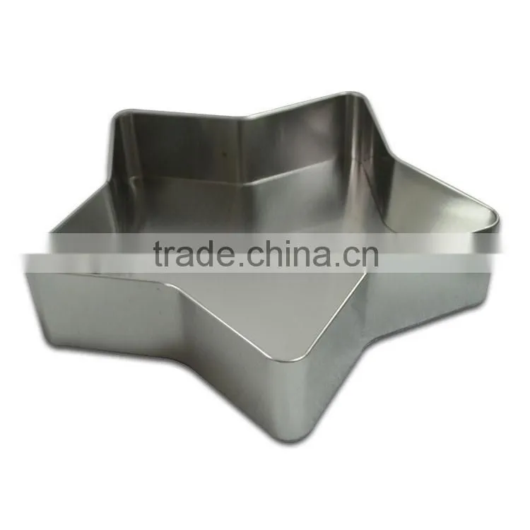 preety pentagram tank shape tin box for candy packing/Pentagram sugar metal tin box/beautiful pentagram metal tin tea box