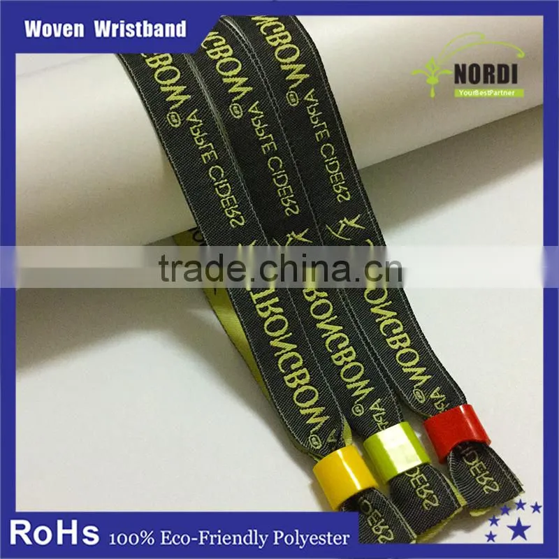 Single Cheap Custom Festival Woven Fabric Wristband for Events&smart wristband
