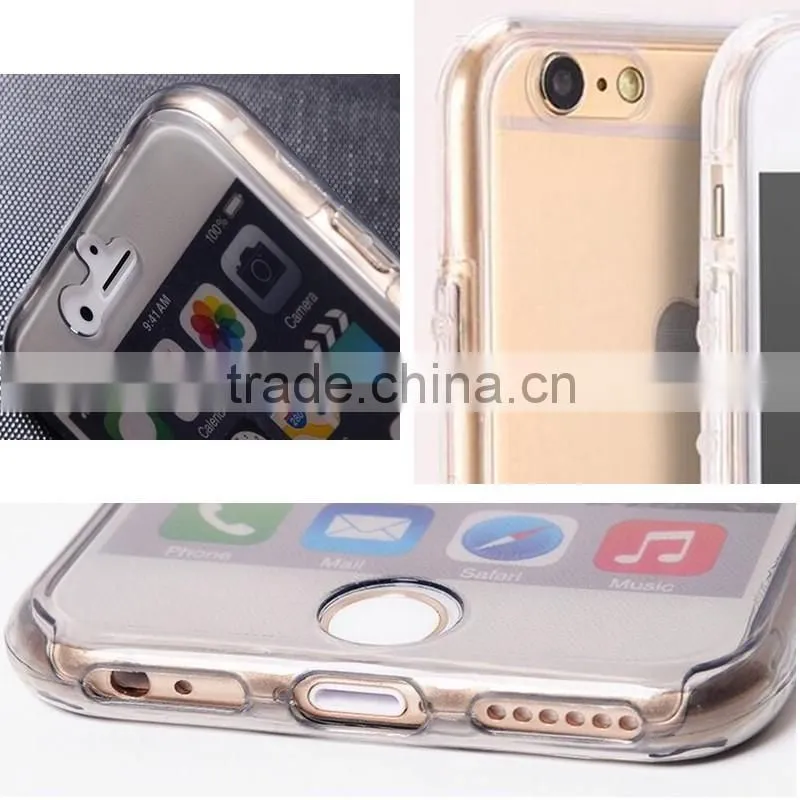 360 degree TPU Full protective cover clear transparent bumper case for Apple iphone 7 7 plus 6 6s plus for Samsung Note 7