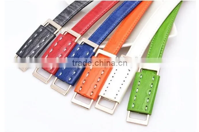 young girls fashion PU leather belt and bag
