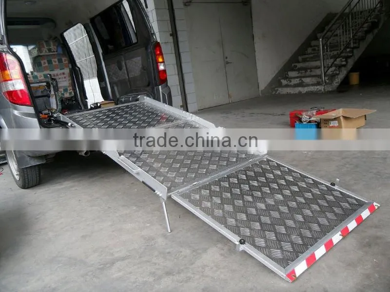 BMWR-3 350kg aluminm platform Folding Manual Wheelchair Ramp for Van