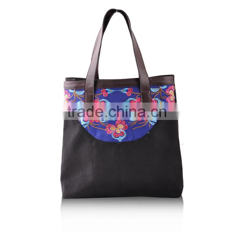 Luckybag Fancy Canvas Shopping hand bag wholesale women beautiful handbags,coloful lady shoulder bags