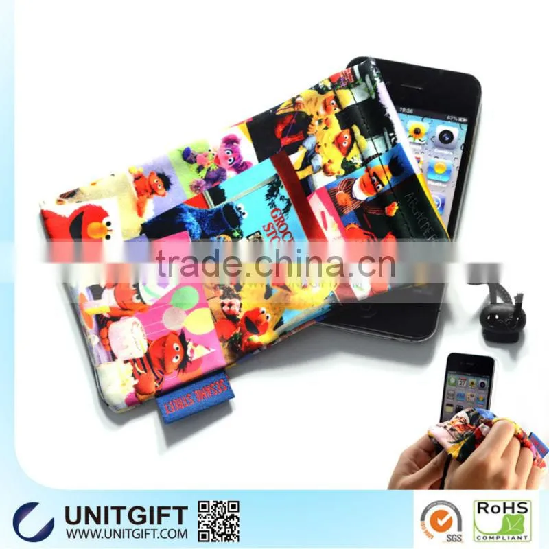 Microfiber mobile phone pouch wristband pedometer