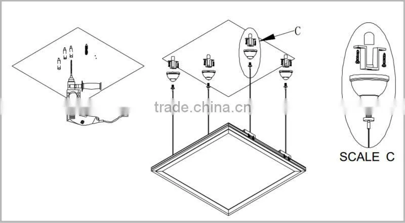 Indoor lighting for working /office /shcool Lighting SMD 72W 60x60 cm led panel light