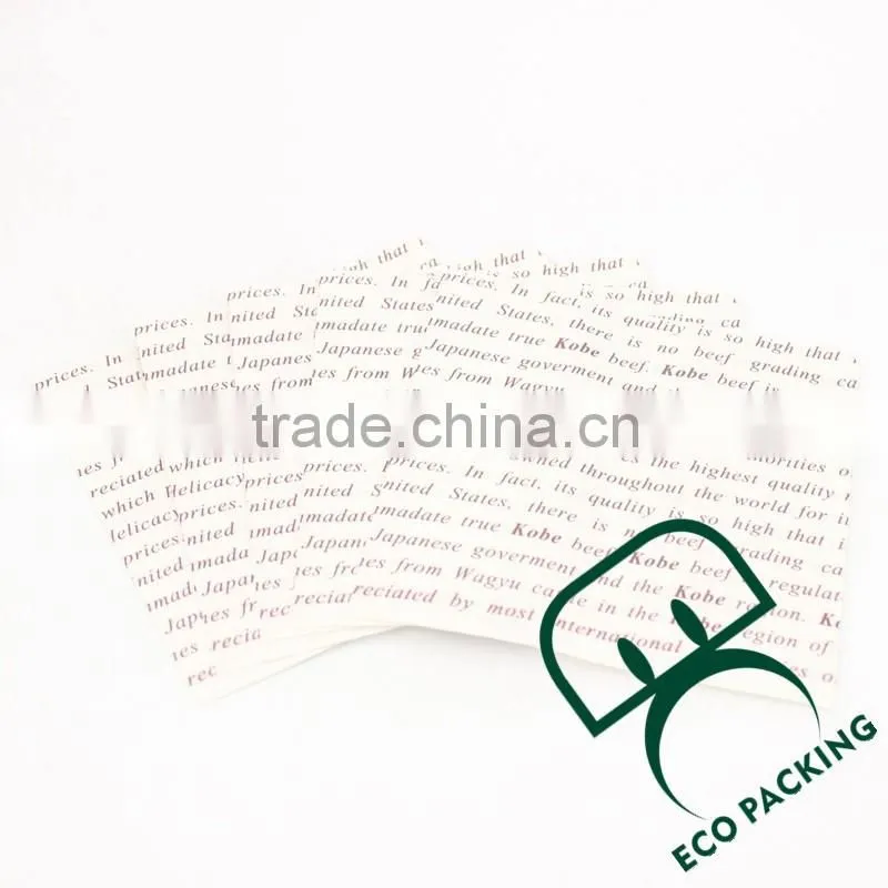 Custom LOGO greaseproof Paper bag for food/hamburger bag