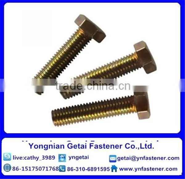 Hot Dip Galvanized Hexagon bolts DIN 933 DIN 931