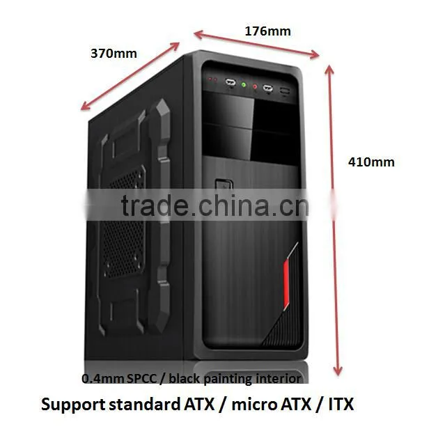 Horizontal,ATX Mid Tower Type and Desktop Application gaming pc case