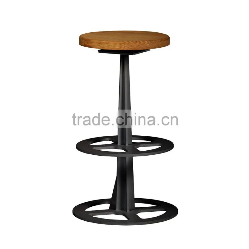 2016 New style swivel bar stool high chair with footrest