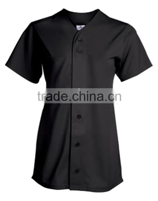sublimation plain black custom softball uniforms