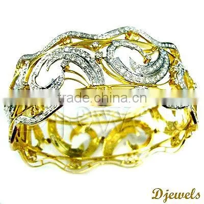 Diamond Gold Bangles, Gold Bangles, diamond Jewelry