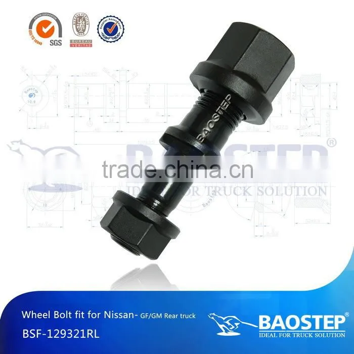grade 10.9 double ended thread screw bolt for Nissan