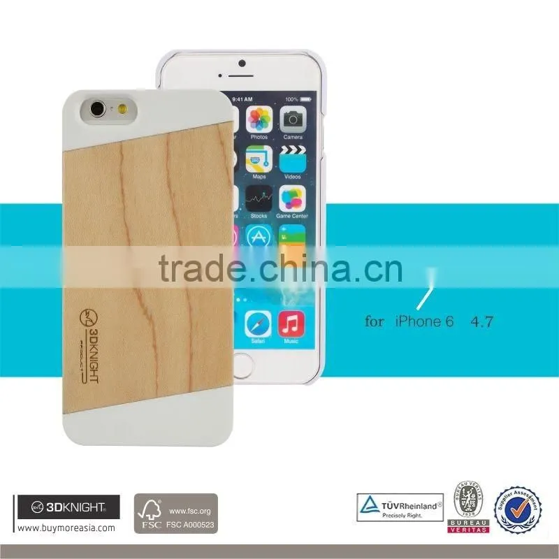 OEM Wood Factory Private Label Laser Engraving LOGO for i Phone 6 Cover, for iPhone 6s Plus Bamboo Wooden Bumper Cases Universal