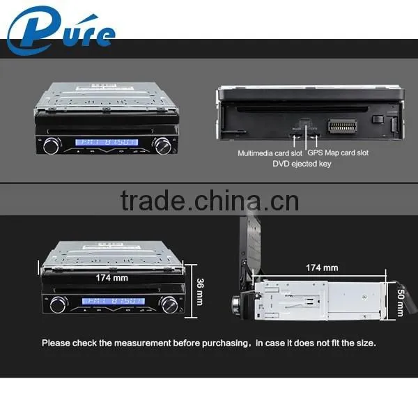 Car DVD Player Radio System GPS System DVD 7 Inch 1 Din Bluetooth Radio System