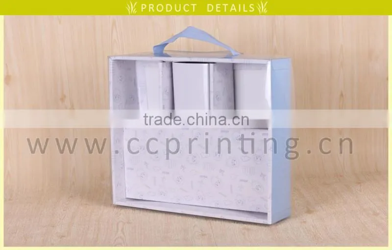 Fancy suitcase shaped baby clothes transparent gift box