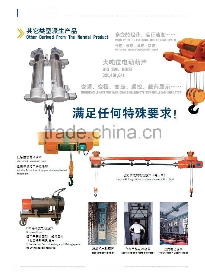 CD MD HCD and HMD MODEL TYPE WIRE-ROPE ELECTRIC HOIST and HOUSE LIFTING EQUIPMENT